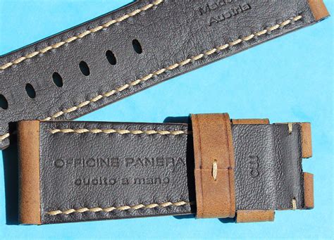 panerai white face brown strap|Panerai replacement strap.